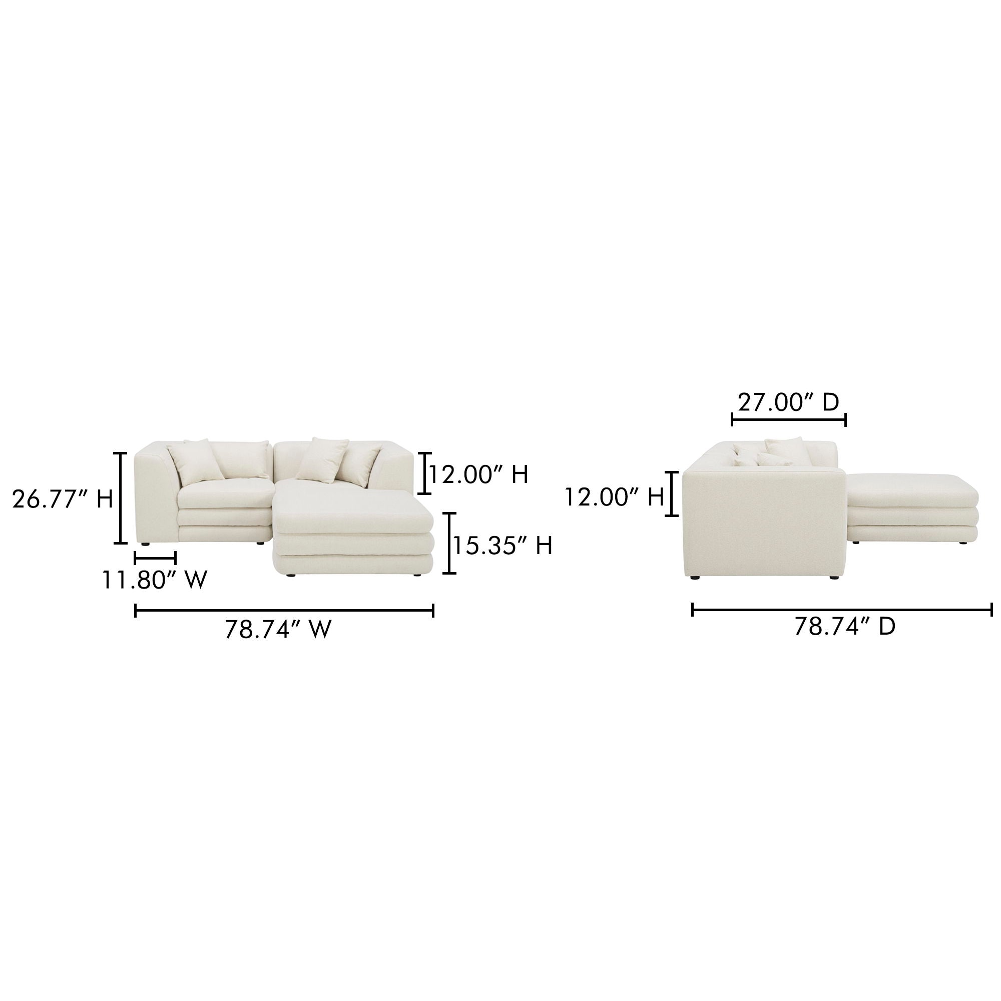 Lowtide - Nook Modular Sectional - Warm White