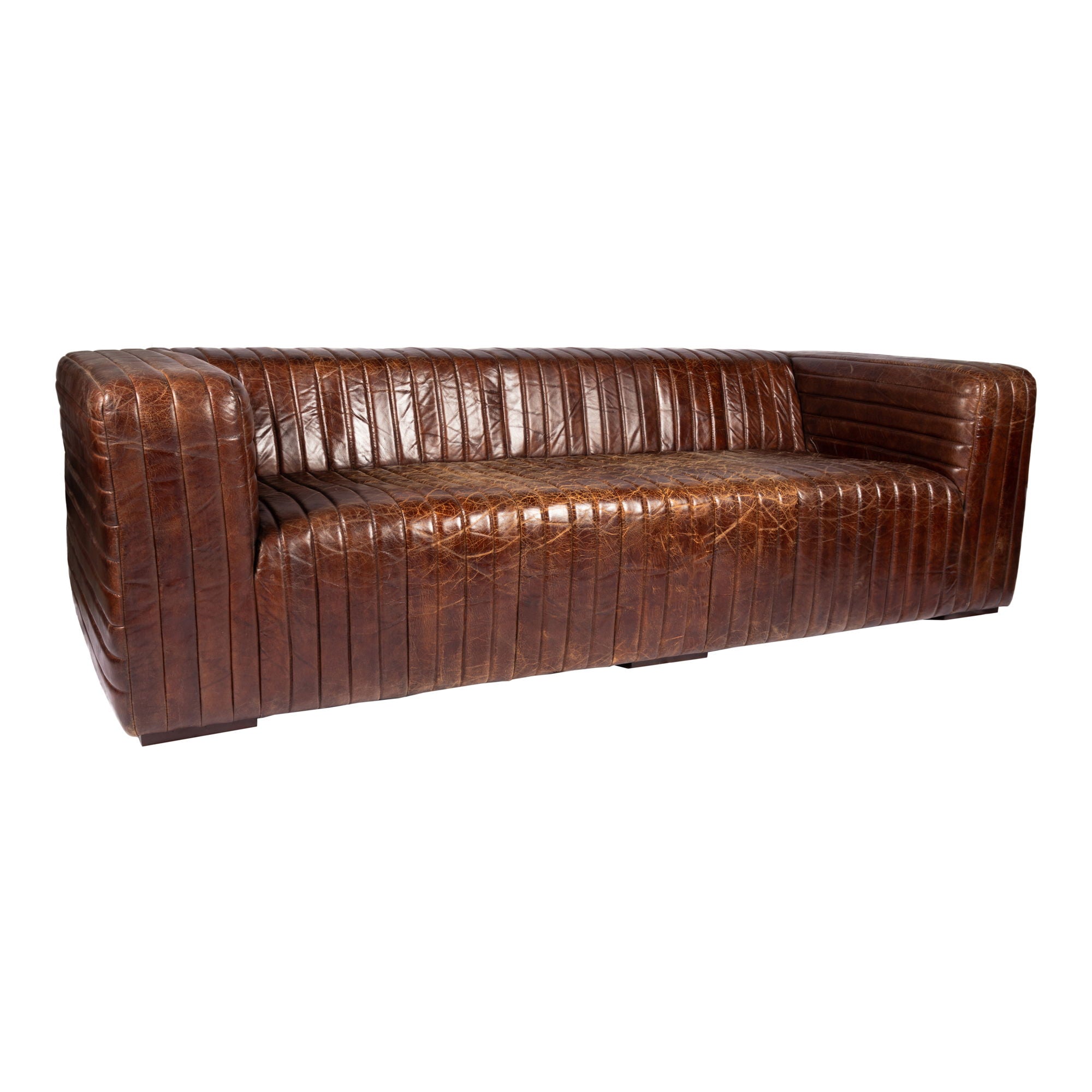 Castle - Sofa - Dark Brown Leather