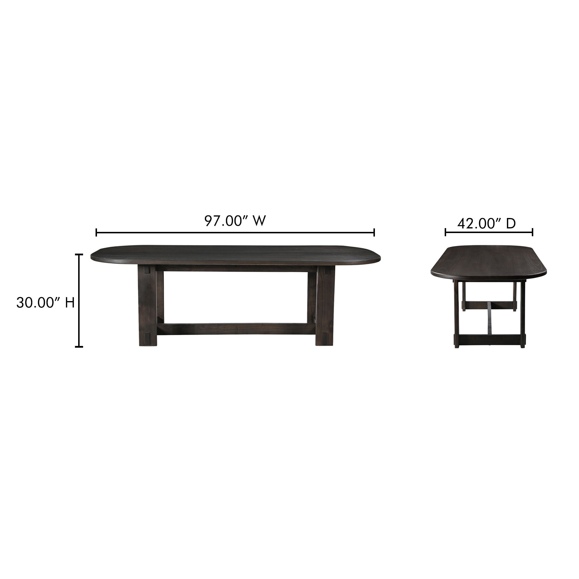 Glenn - Oval Dining Table - Dark Brown