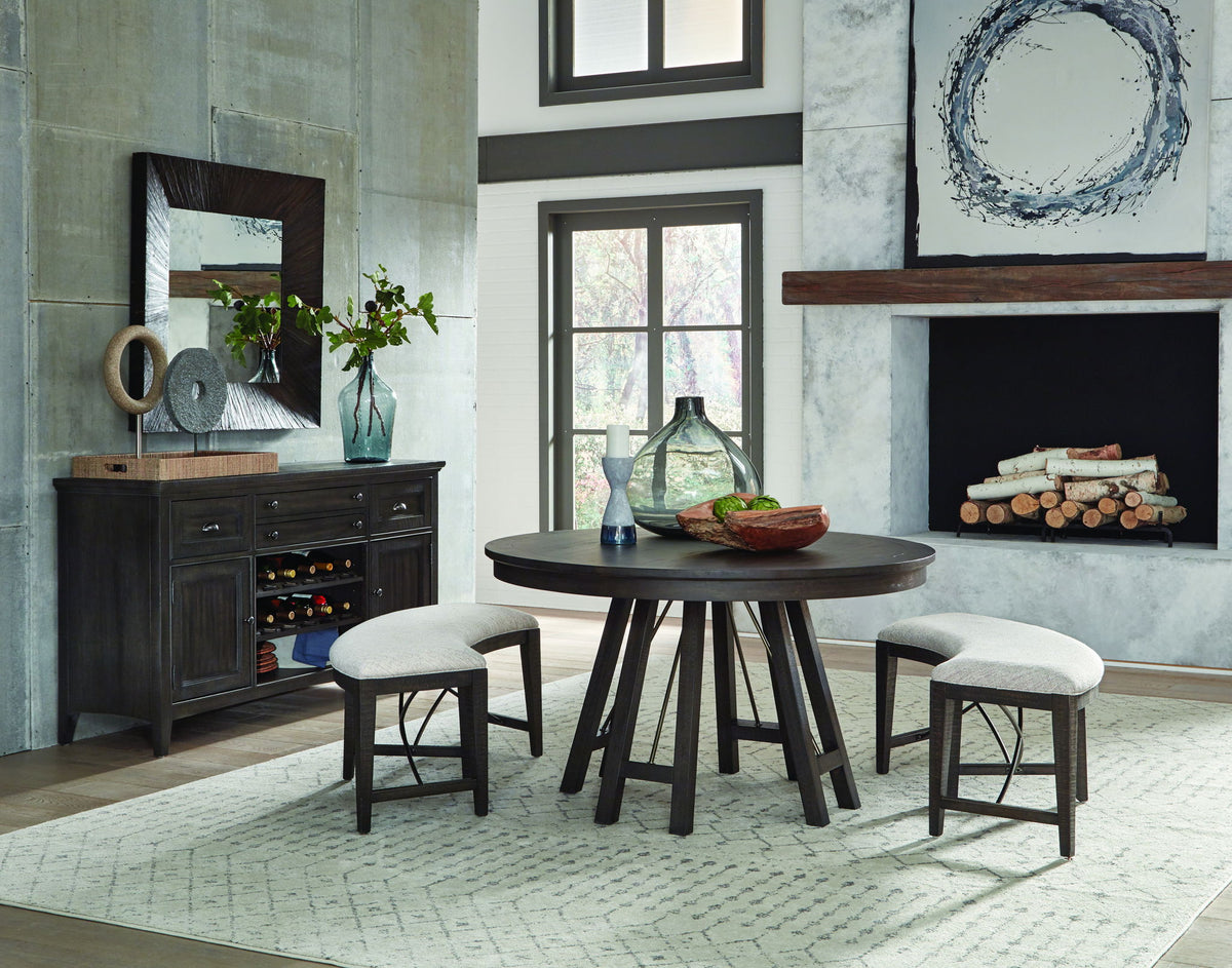 Westley Falls - Round Dining Table - Graphite