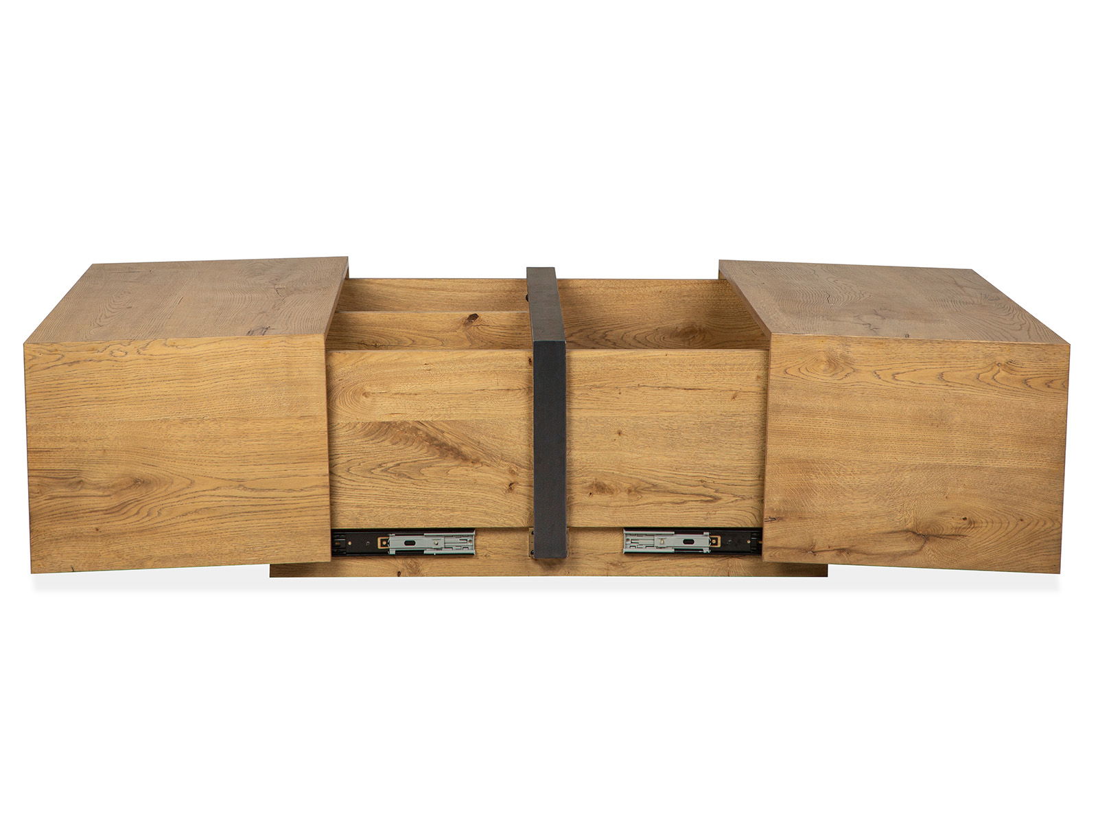 Ripley - Square Cocktail Table With Casters - Rustic Caramel