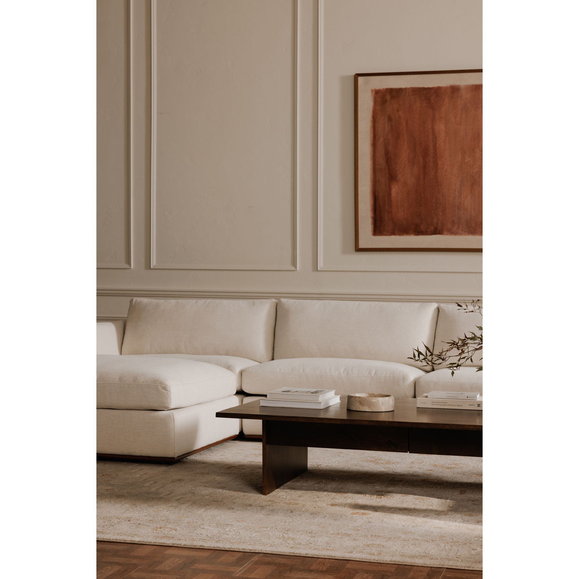 Rue - Classic L Modular Sectional - Off White