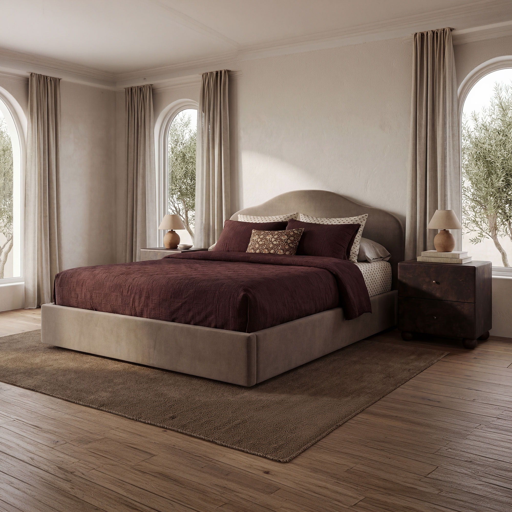 Maggie - Queen Storage Bed - Taupe