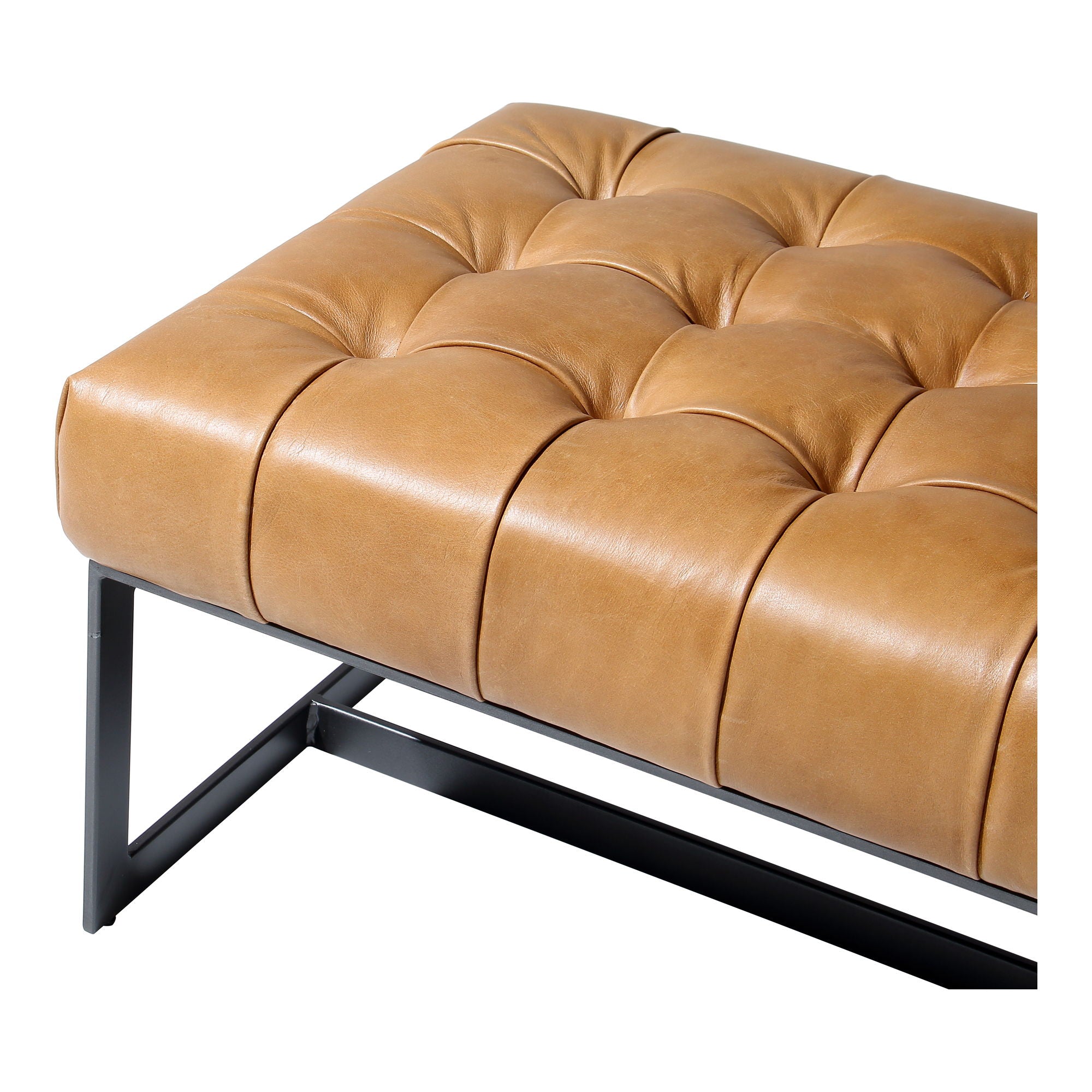 Wyatt - Leather Bench - Light Brown