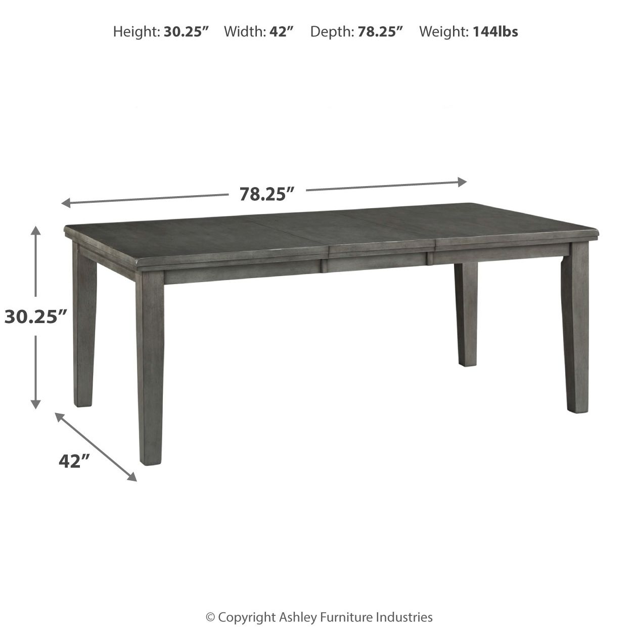 Hallanden - Rectangular Dining Room Butterfly Extension Table - Gray