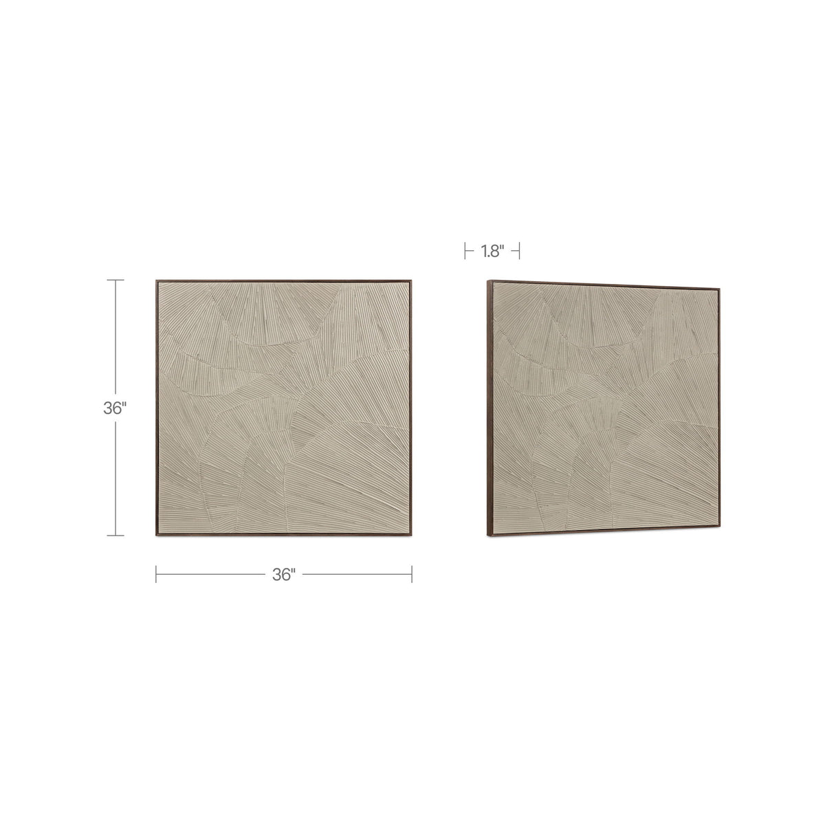 Flutter - Framed Painting - Cool Beige