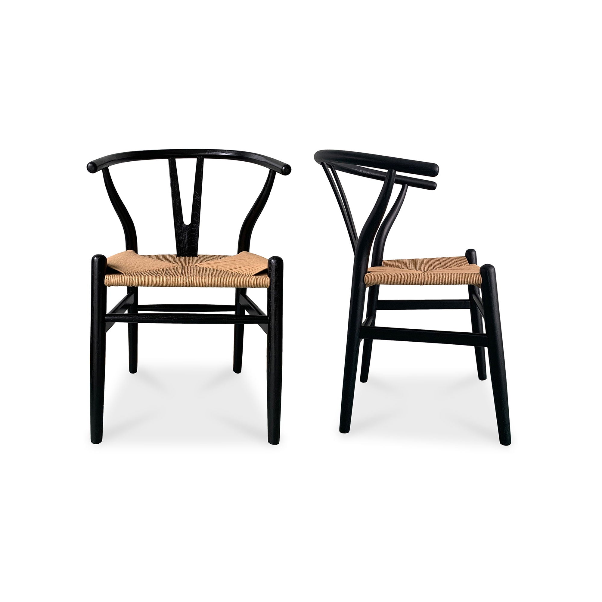 Ventana - Dining Chair (Set of 2) - Black / Natural