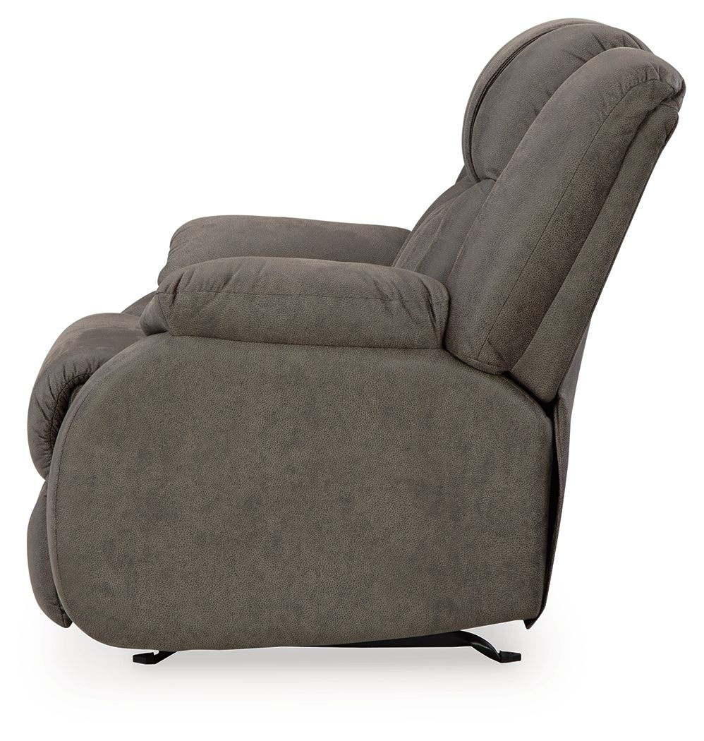 First Base - Gunmetal - Rocker Recliner - Faux Leather