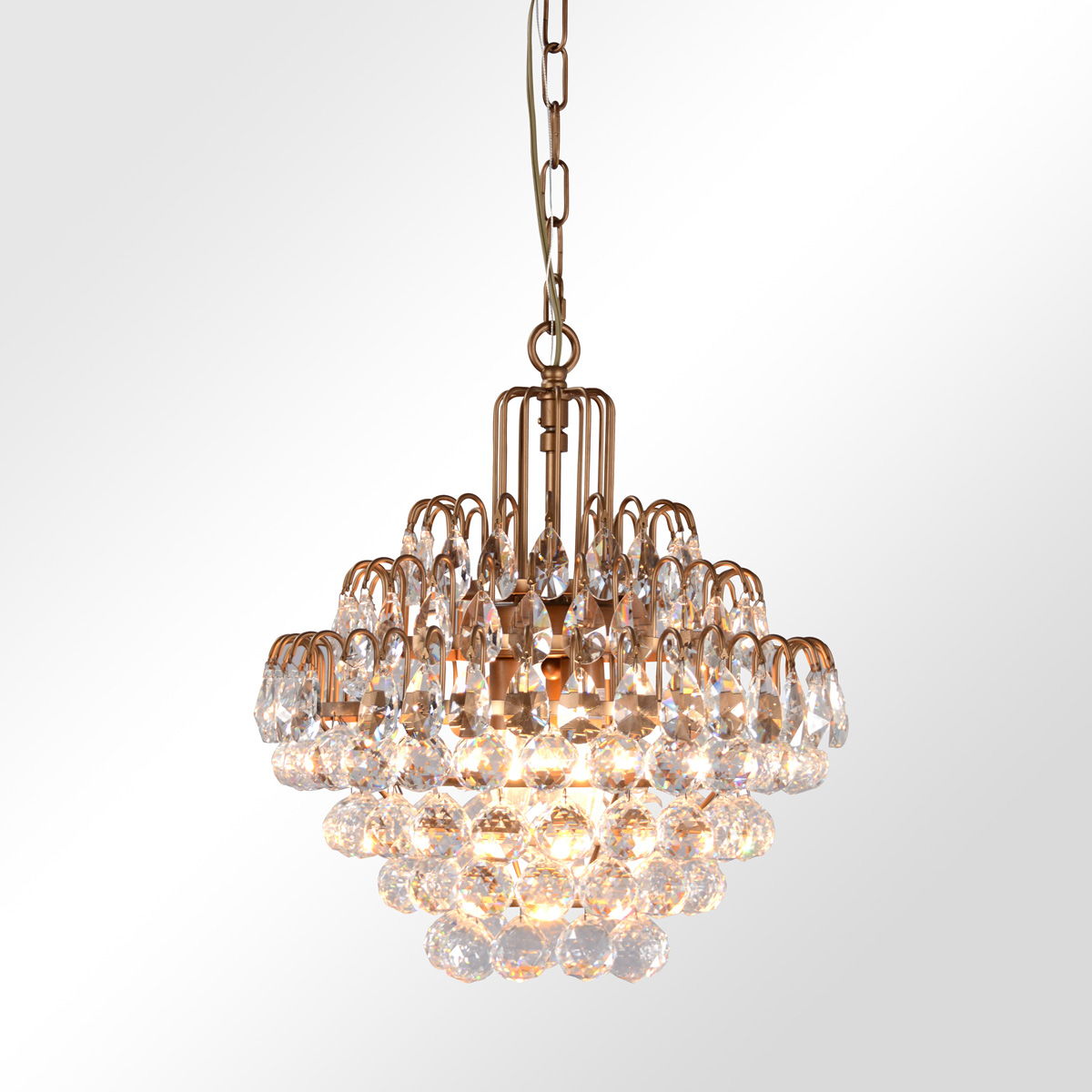 Grace - Crystal Chandelier Medium - Gold