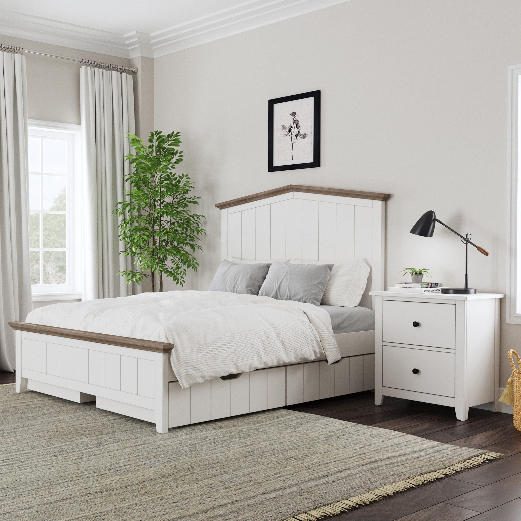 Lodge - Nightstand - Cream