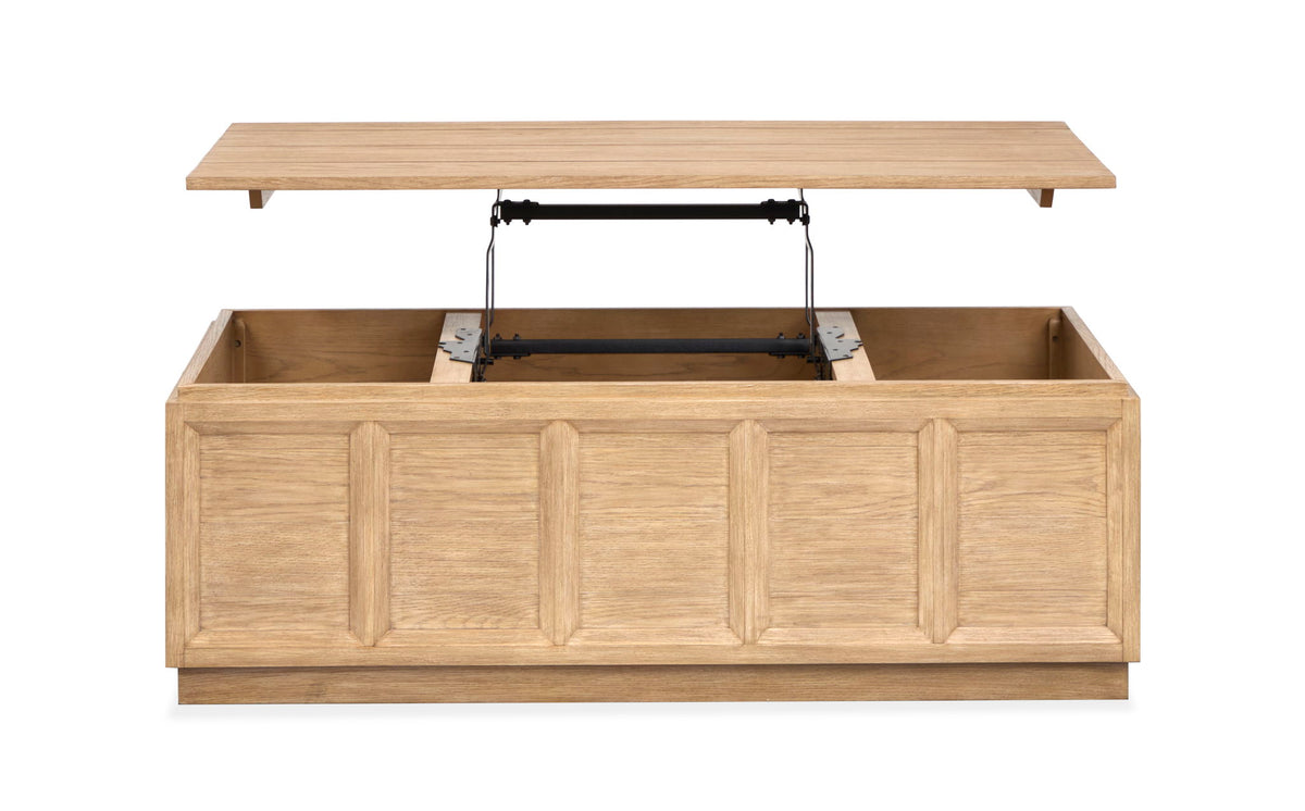 Burnham - Lift Top Storage Cocktail Table With Casters - Sable Dusk