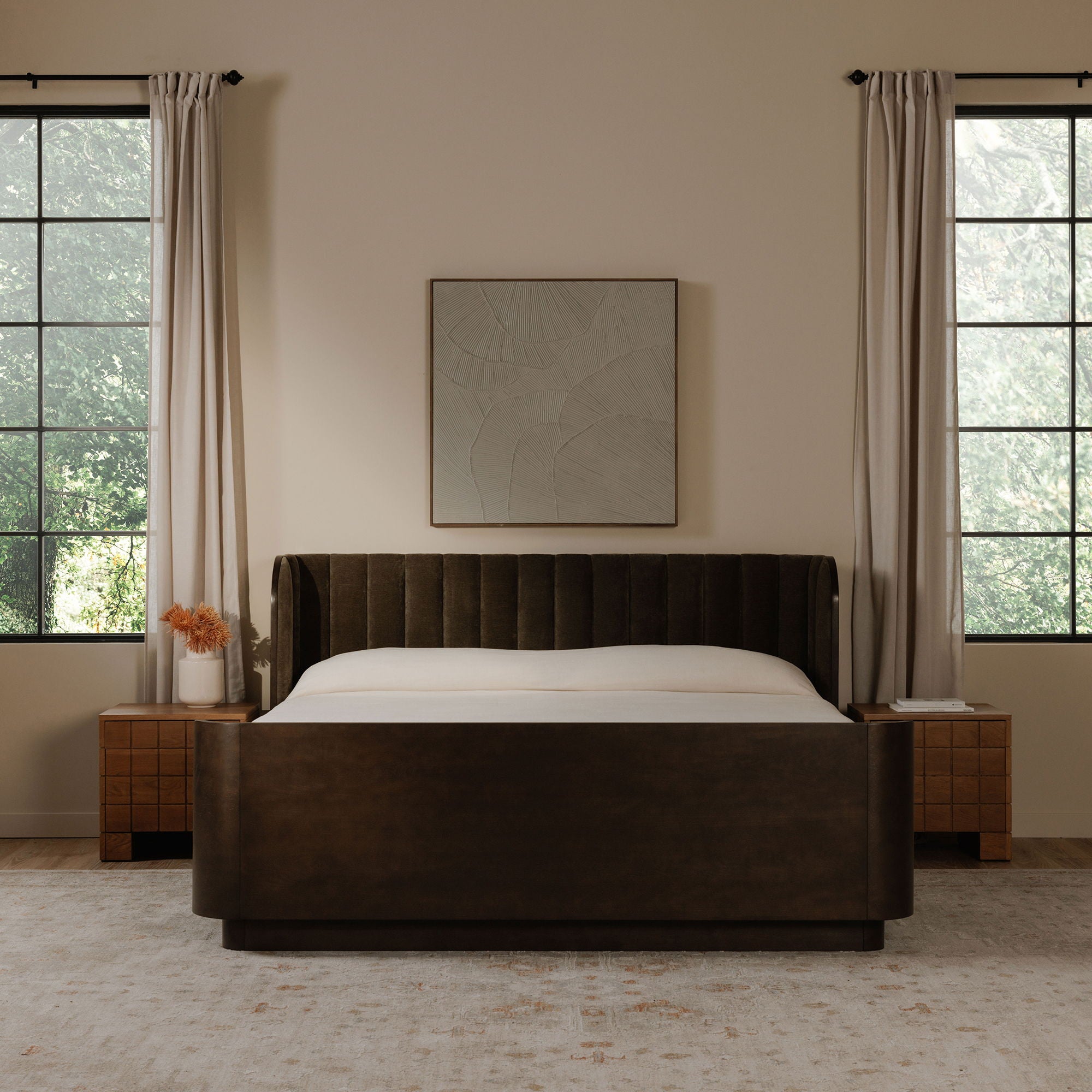 Flutter - Framed Painting - Cool Beige