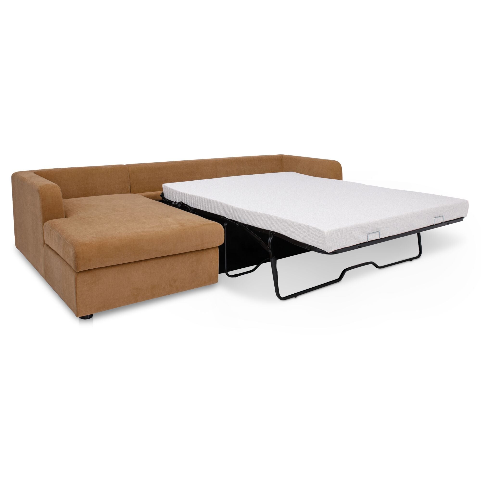 Burrow - Sleeper Sectional With Left Storage Chaise - Ginger