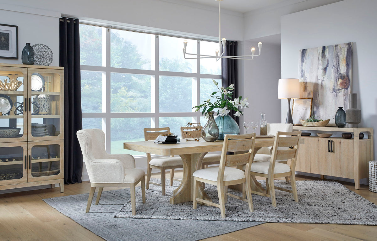 Somerset - Dining Side Chair With Upholstered Seat (Set of 2) - Butternut and Omari Natural