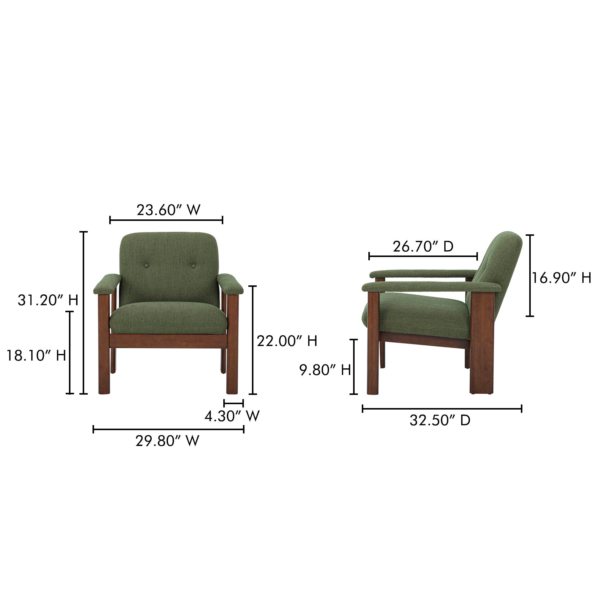 Parker - Lounge Chair - Green
