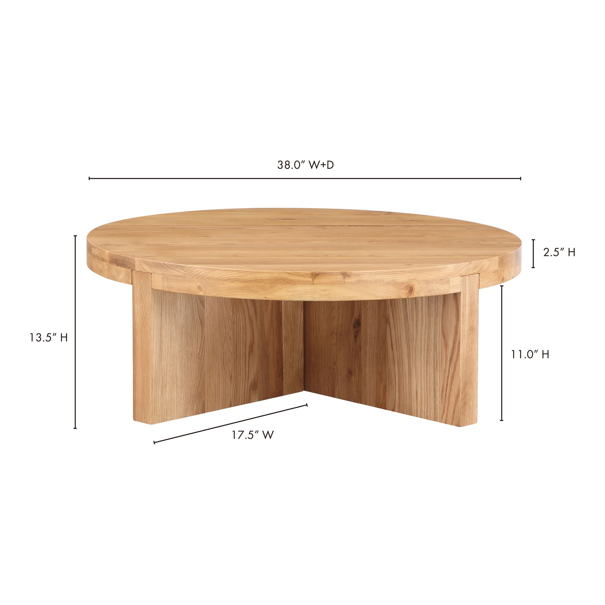 Folke - Round Coffee Table - Light Brown