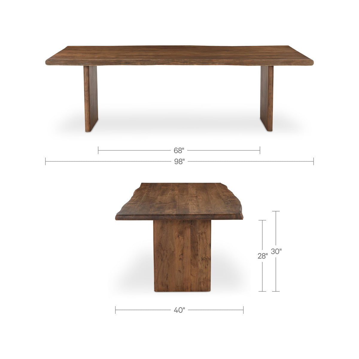 Lila - Large Dining Table - Brown