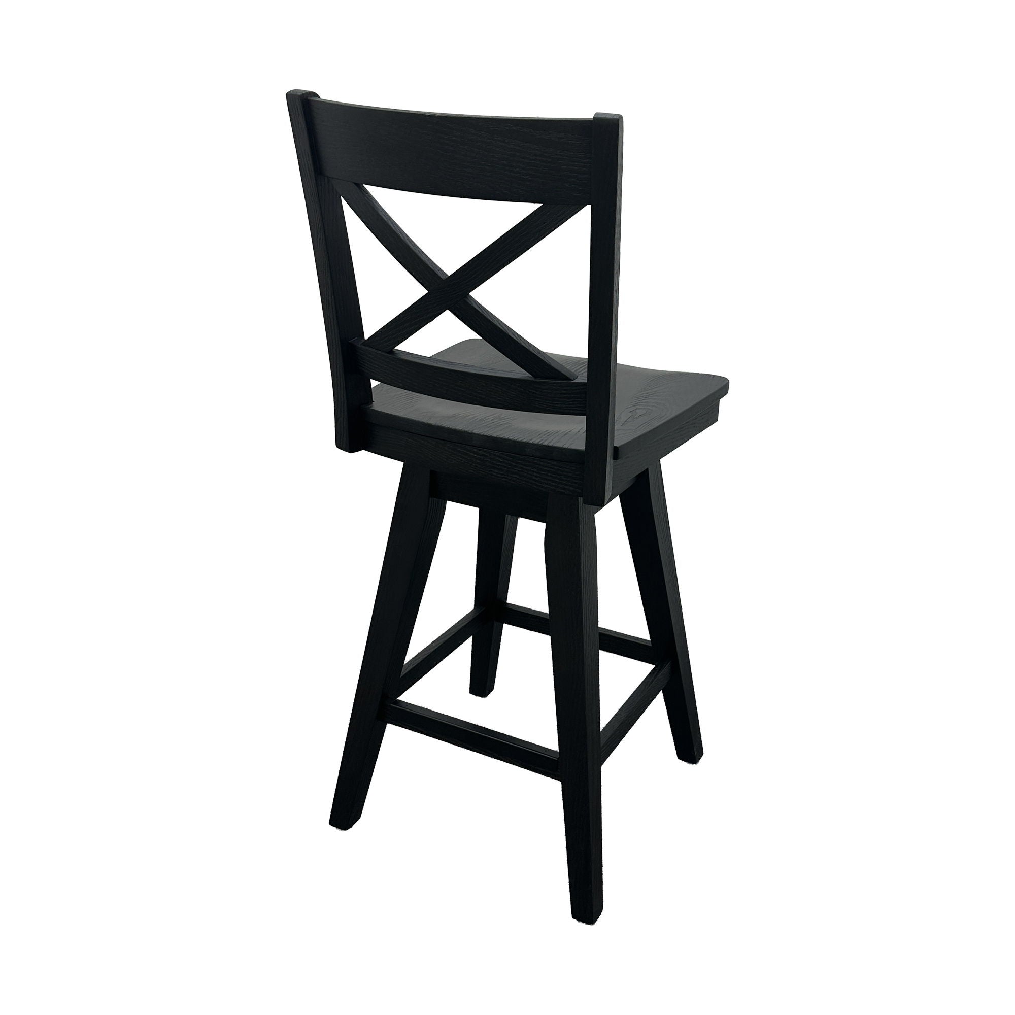Wooden Barstool With X Back