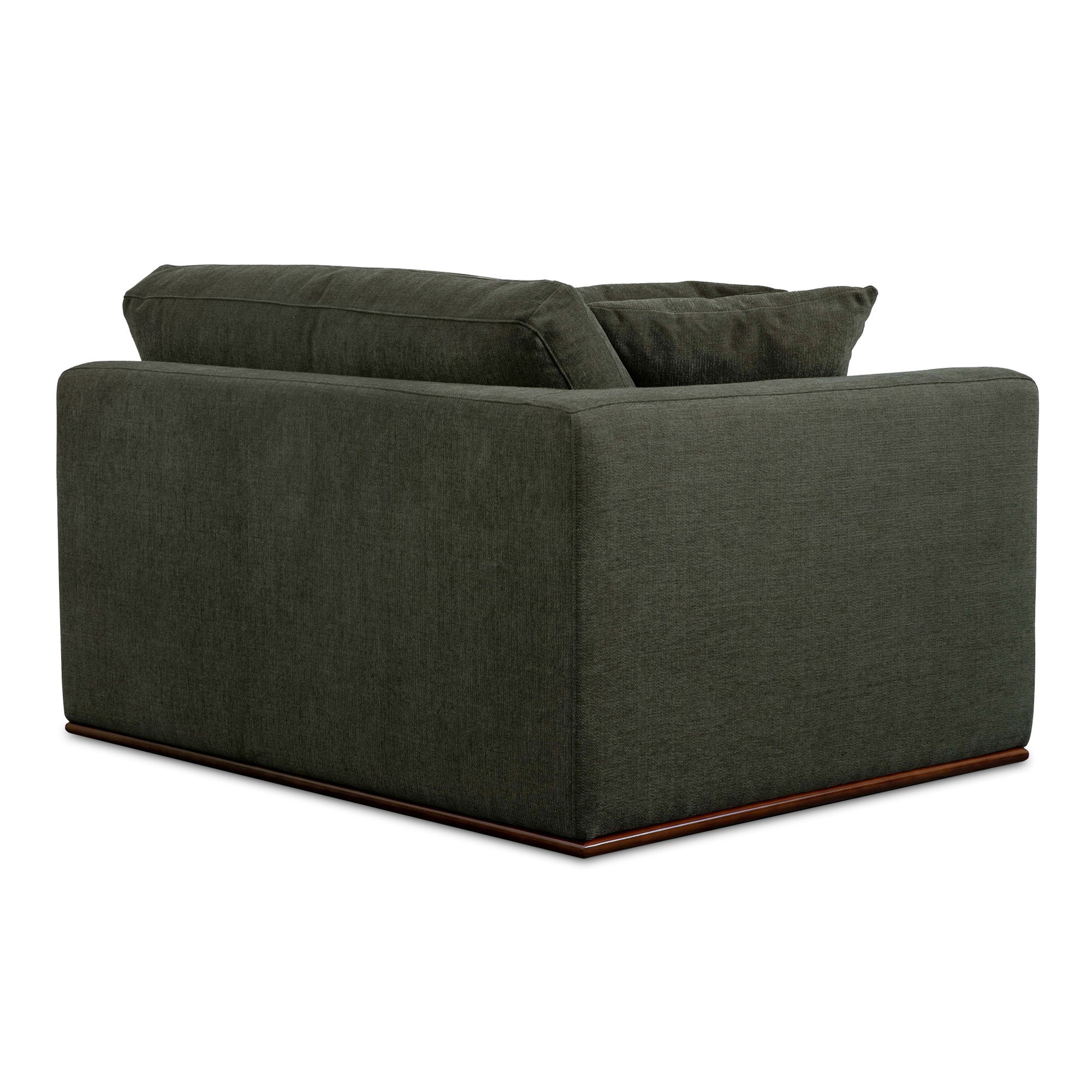 Rue - Left Arm Facing Chair - Deep Green