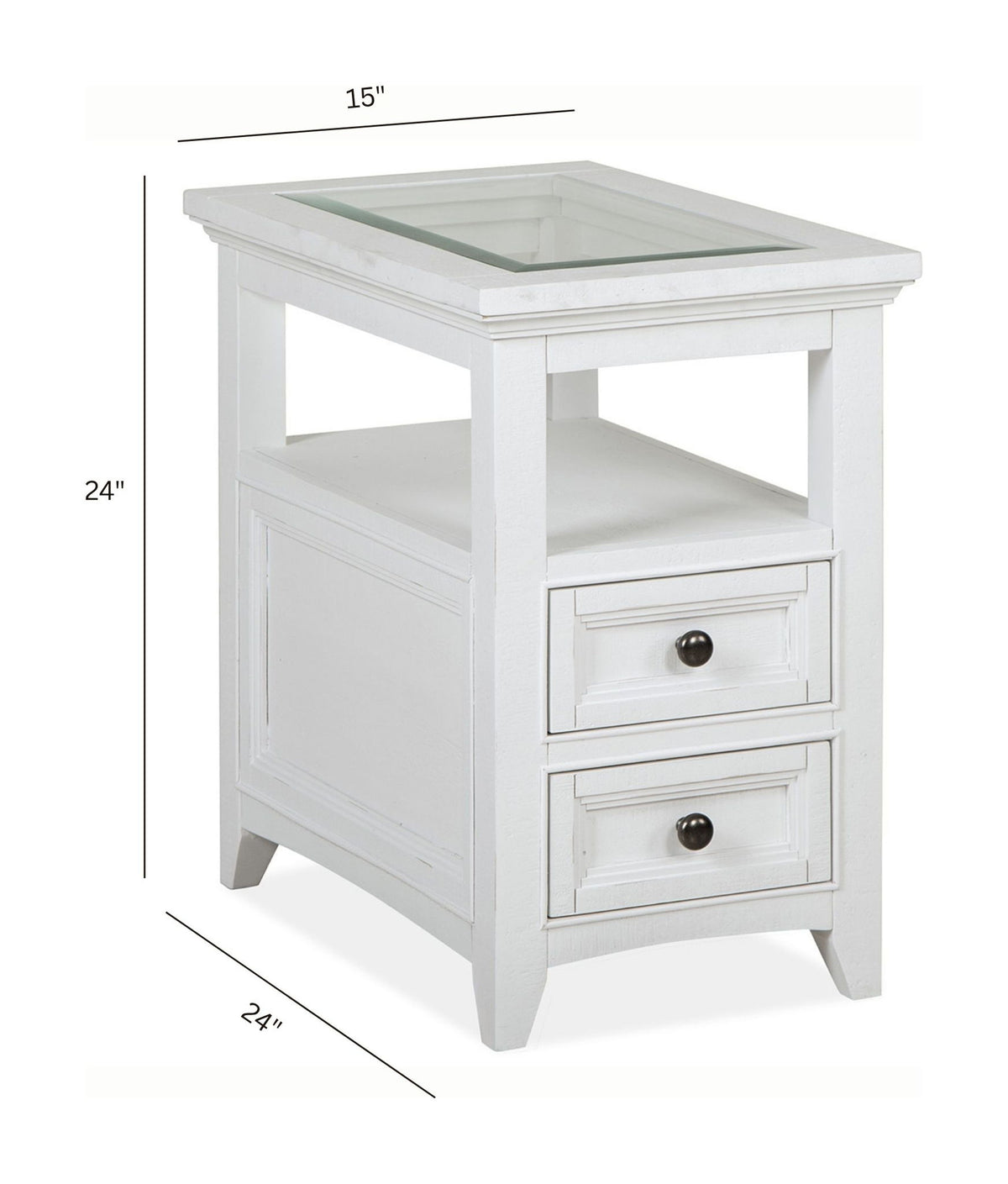 Heron Cove - Chairside End Table - Chalk White