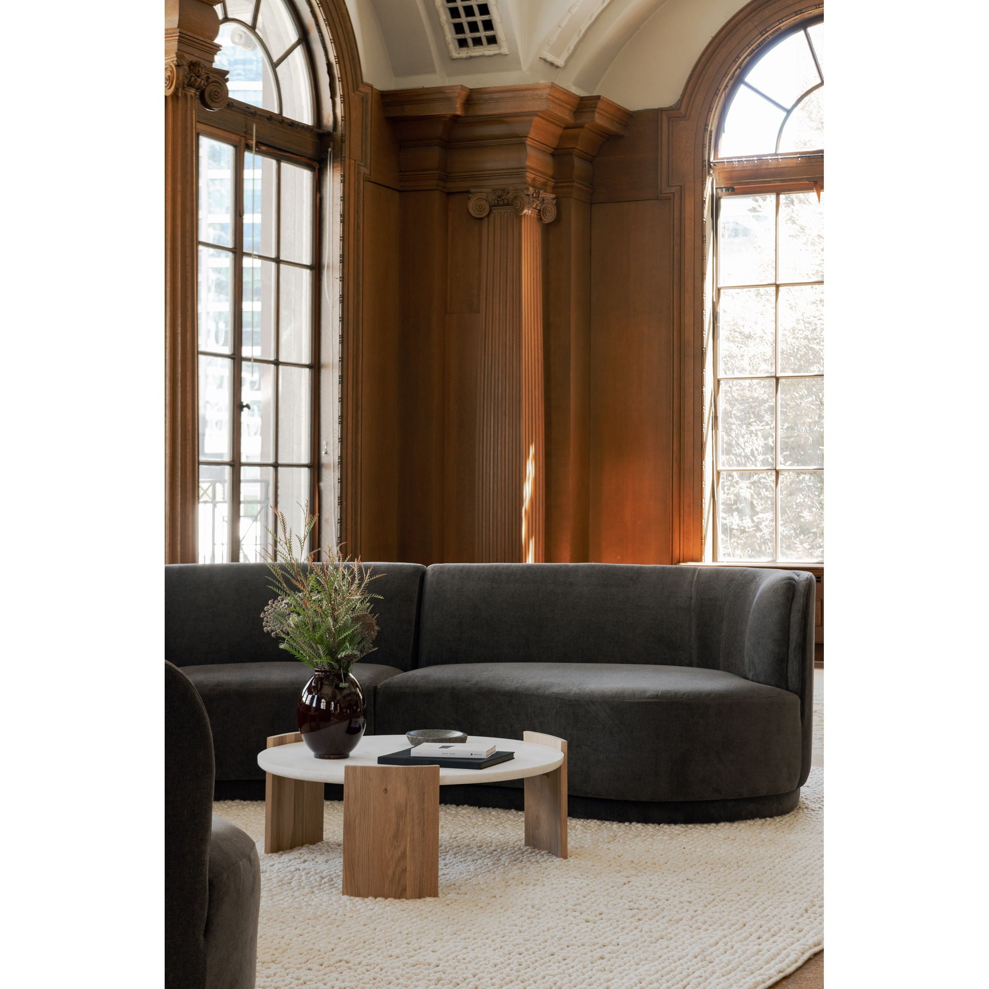 Yoon - Right 2 Seat Sofa - Dark Gray