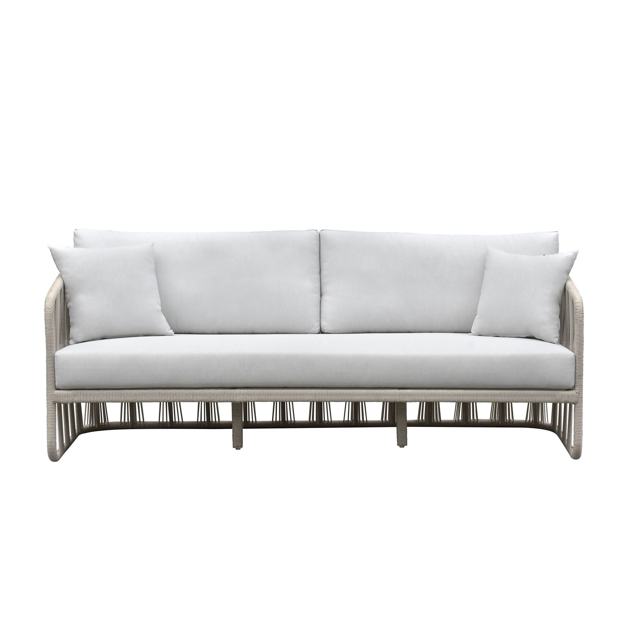 Alexa - Outdoor Seating Sofa With Pillows - White