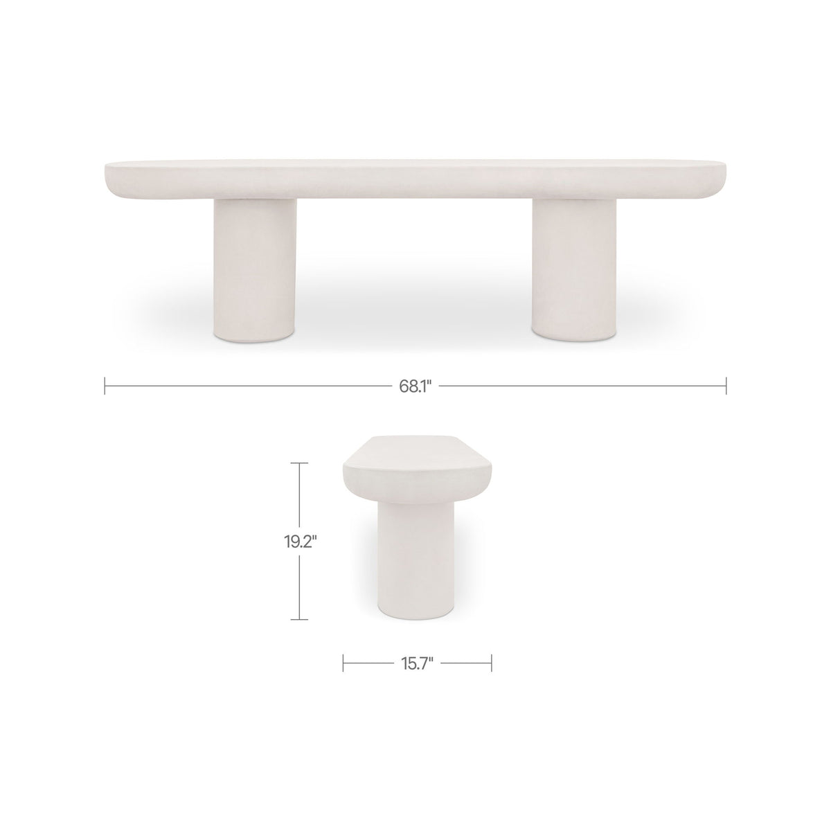 Rocca - Bench - Cream