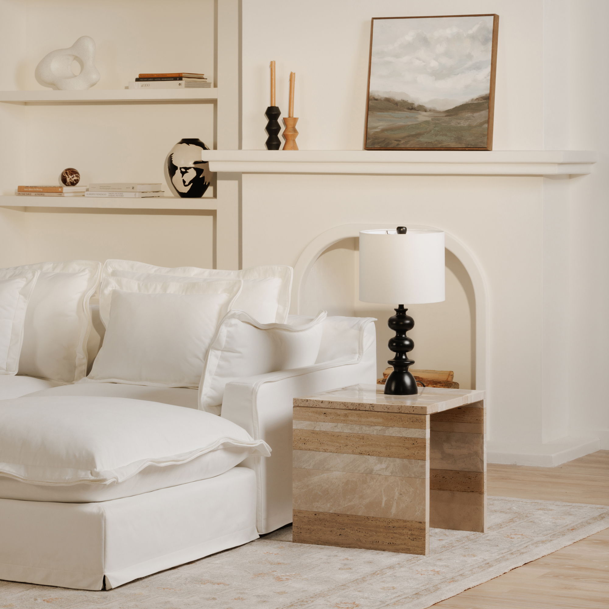 Rosa - Accent Table - Multicolor Marble