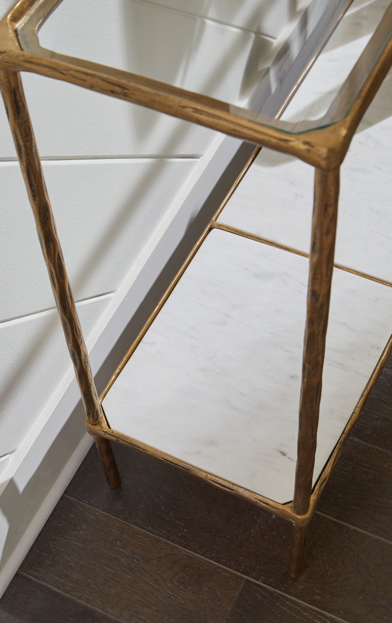 Ryandale - Console Sofa Table - Antique Brass Finish