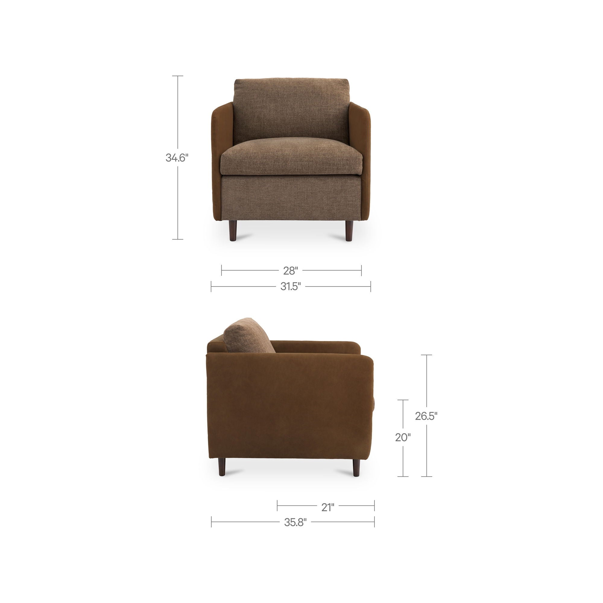 Teller - Accent Chair - Brown