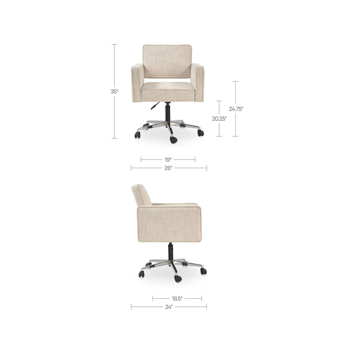 Harris - Office Chair - Oat / Beige