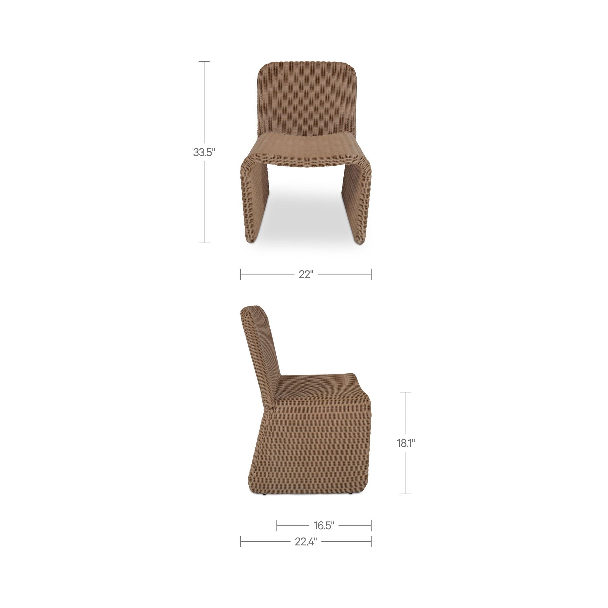 Ella - Outdoor Dining Chair (Set of 2) - Natural