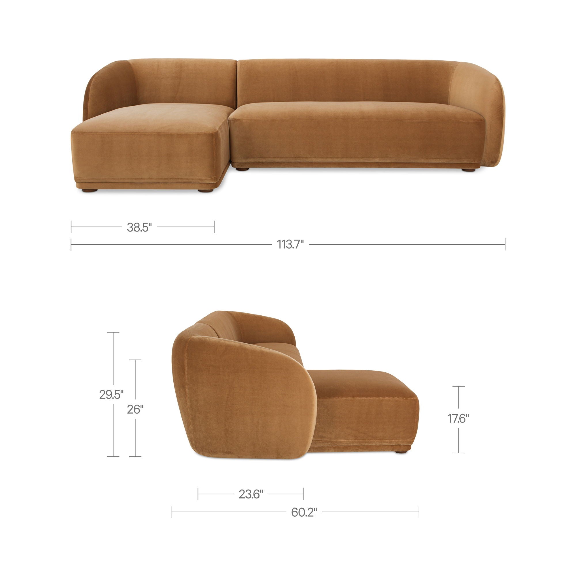 Faye - Left Sectional - Tan