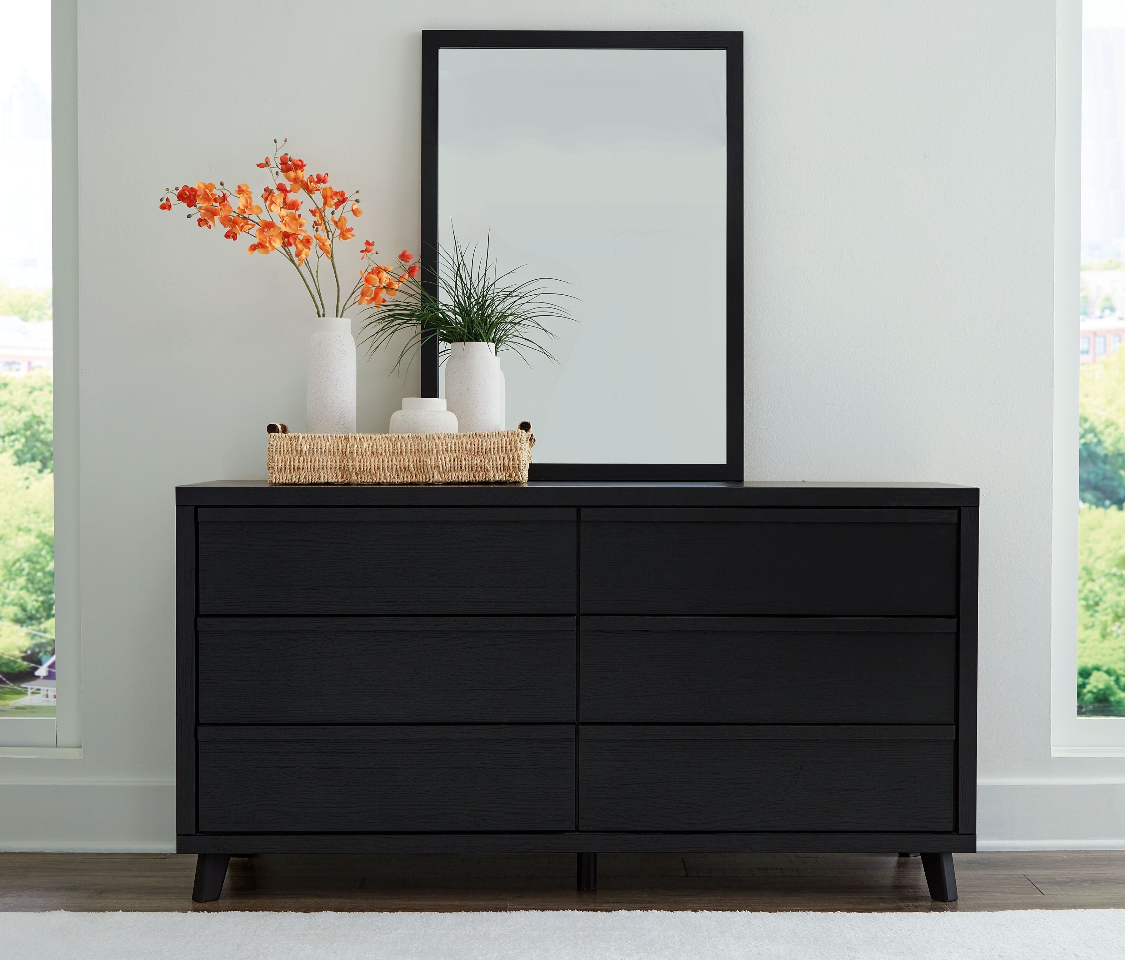 Black dresser and mirror discount