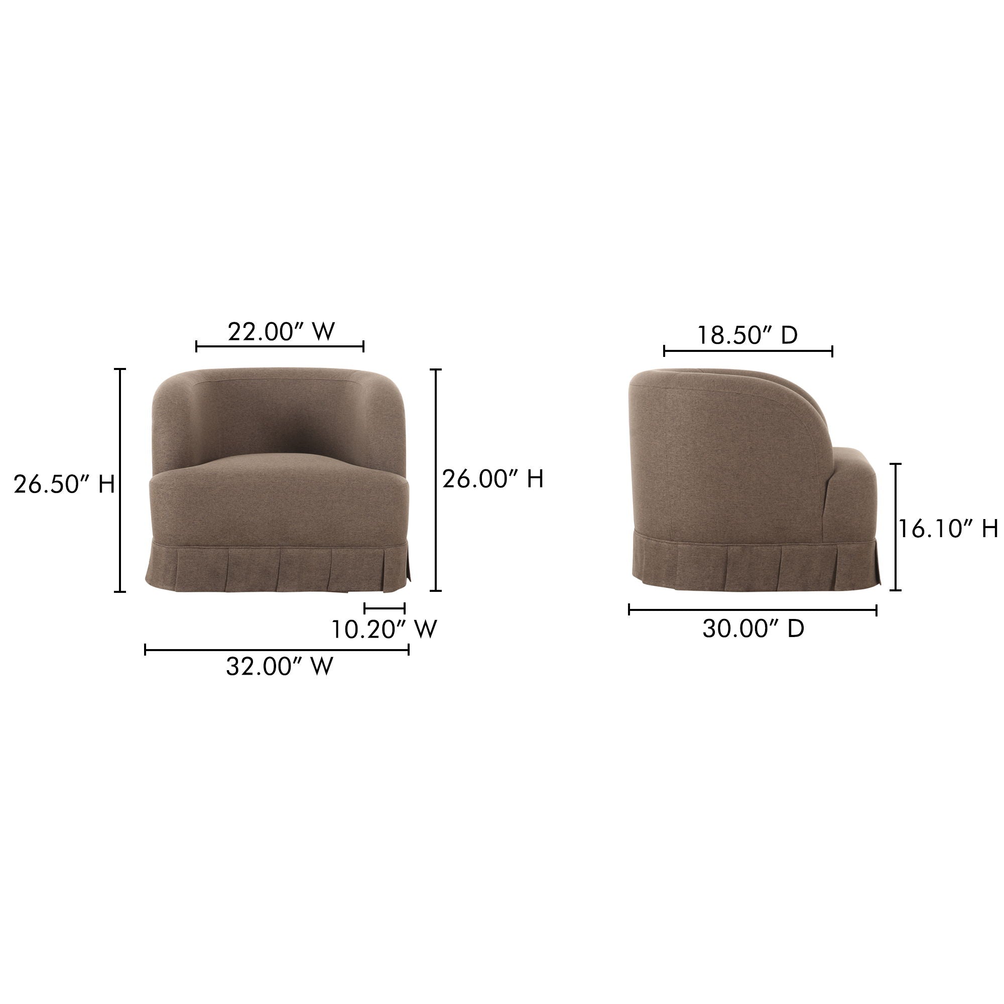 Maren - Swivel Chair - Dark Brown