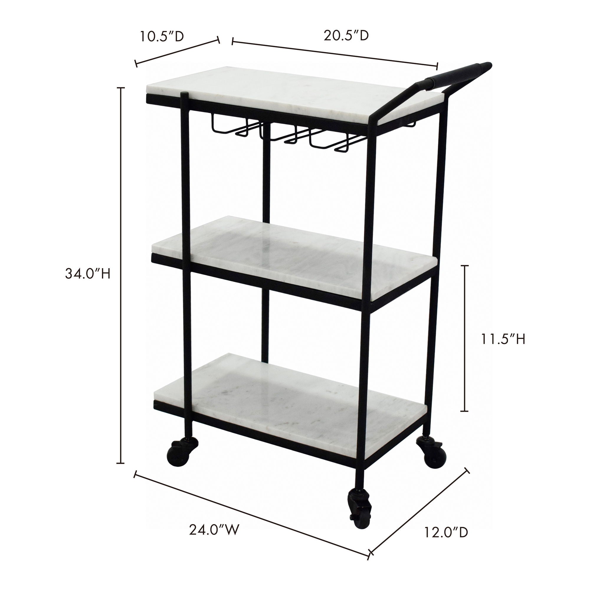 After Hours - Bar Cart - White