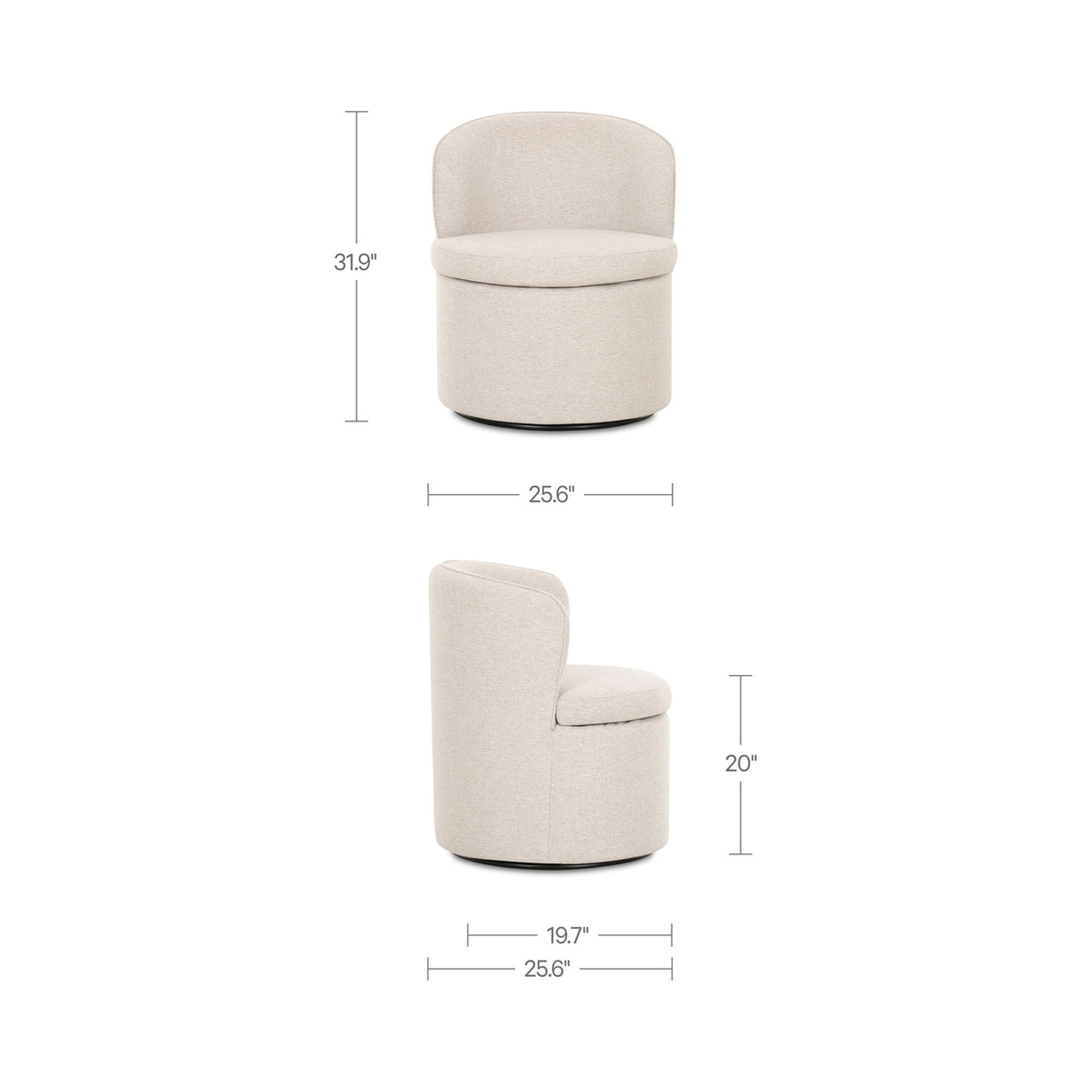 Dane - Swivel Chair - Beige