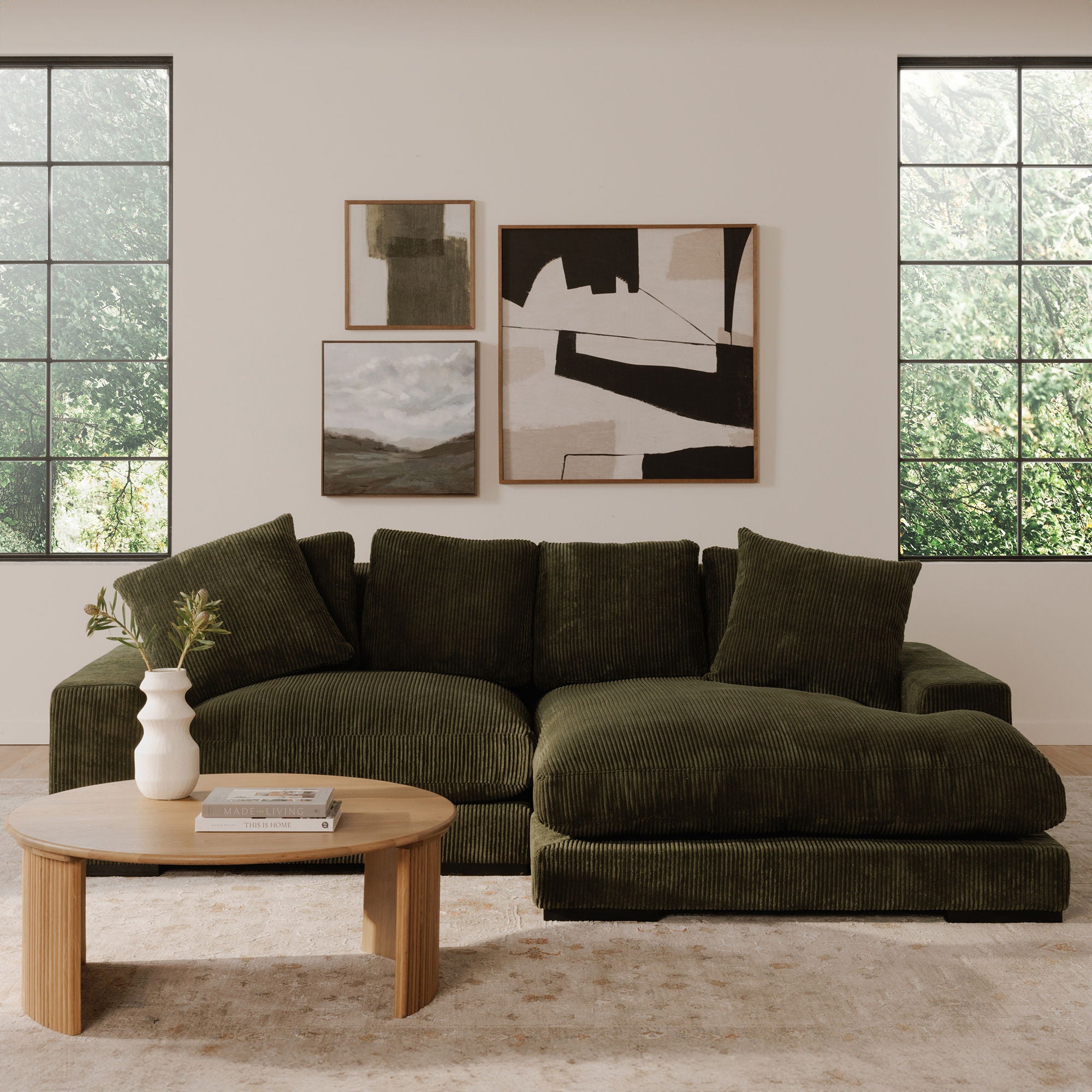 Plunge - Sectional - Dark Green