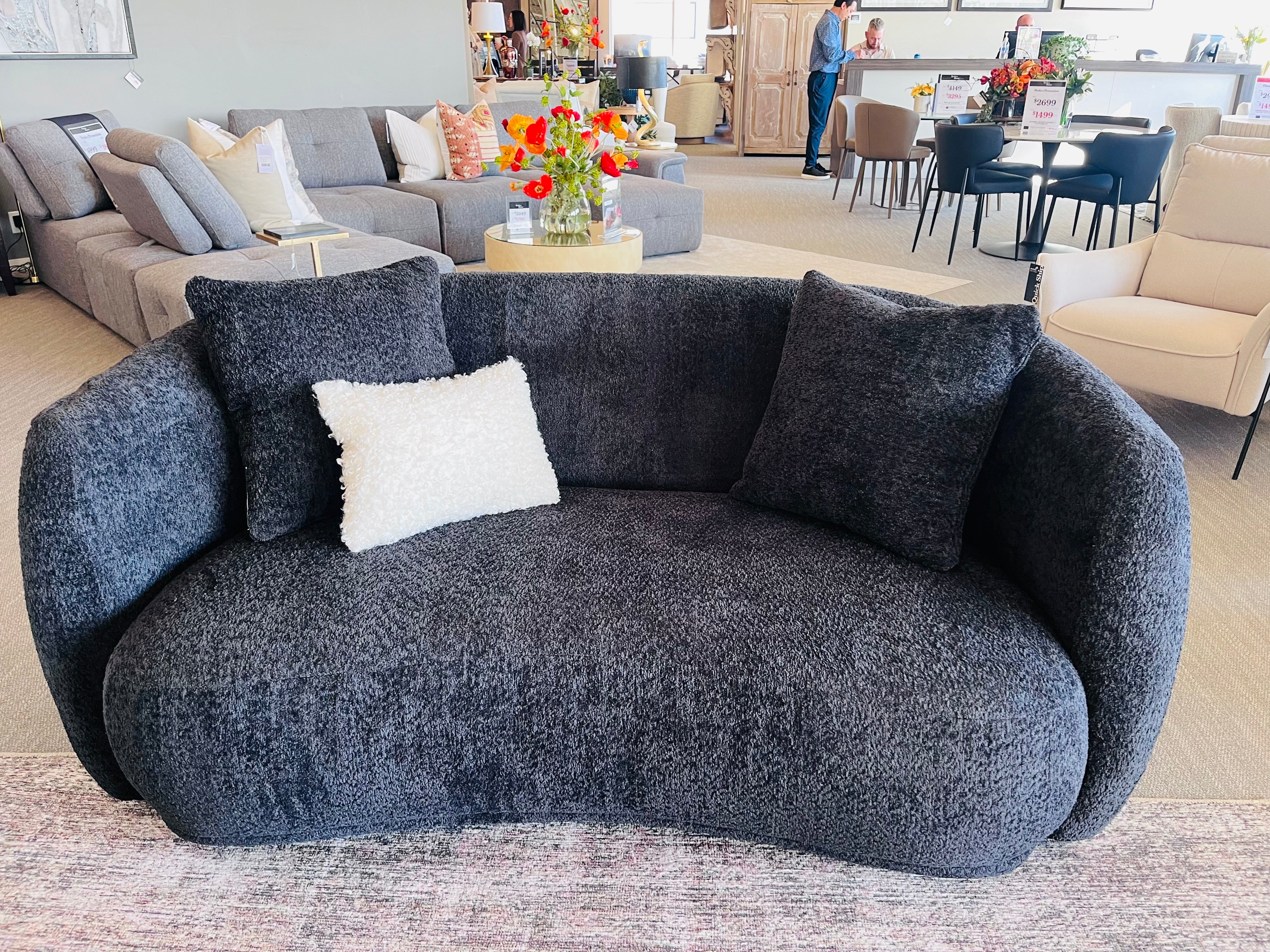 Beautiful Modern Curved Loveseat