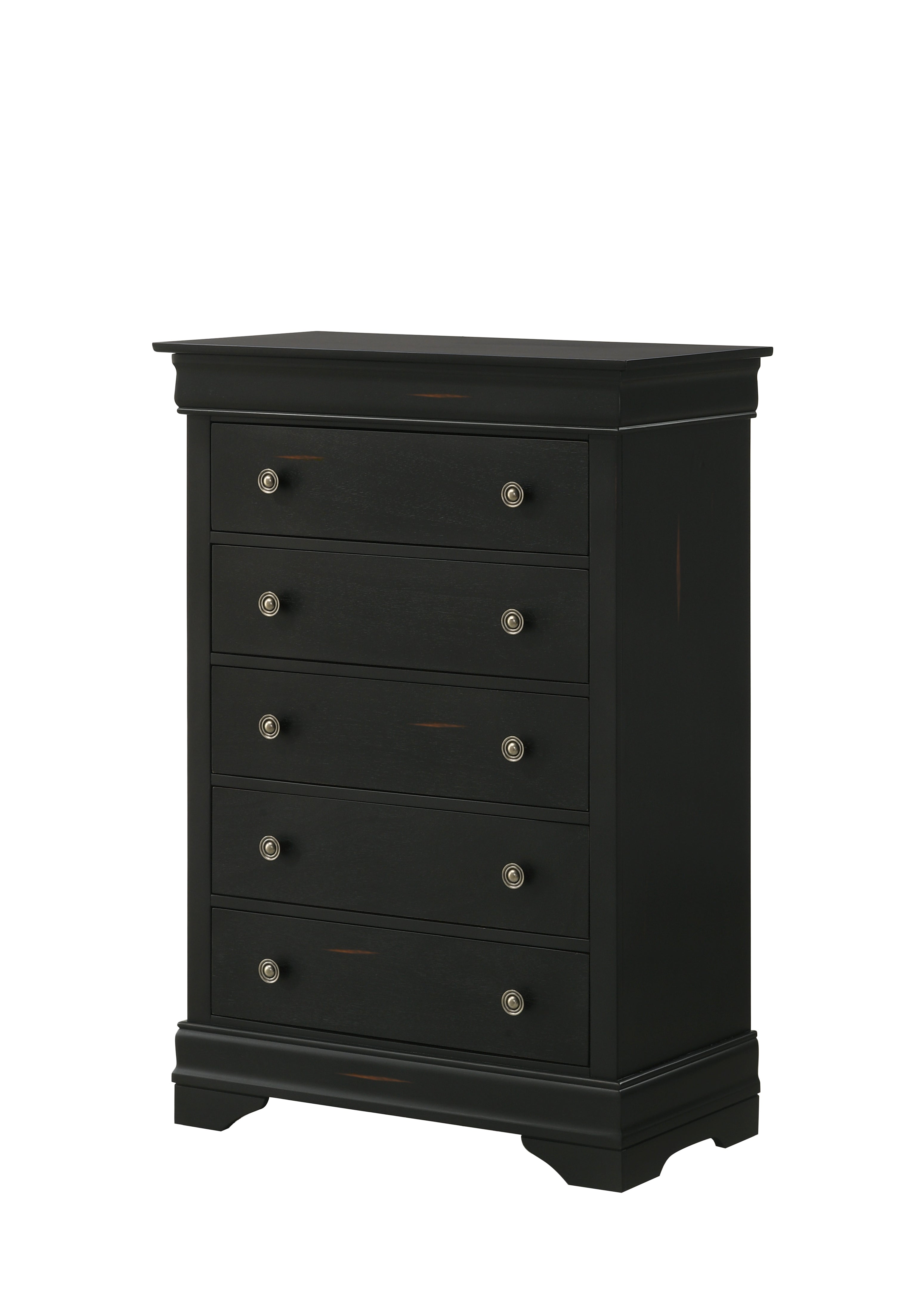 Rustic Black 5 Drawer Chest