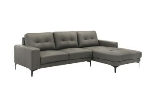 Light Grey Leather Sectional