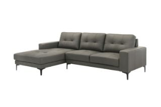 Light Grey Leather Sectional