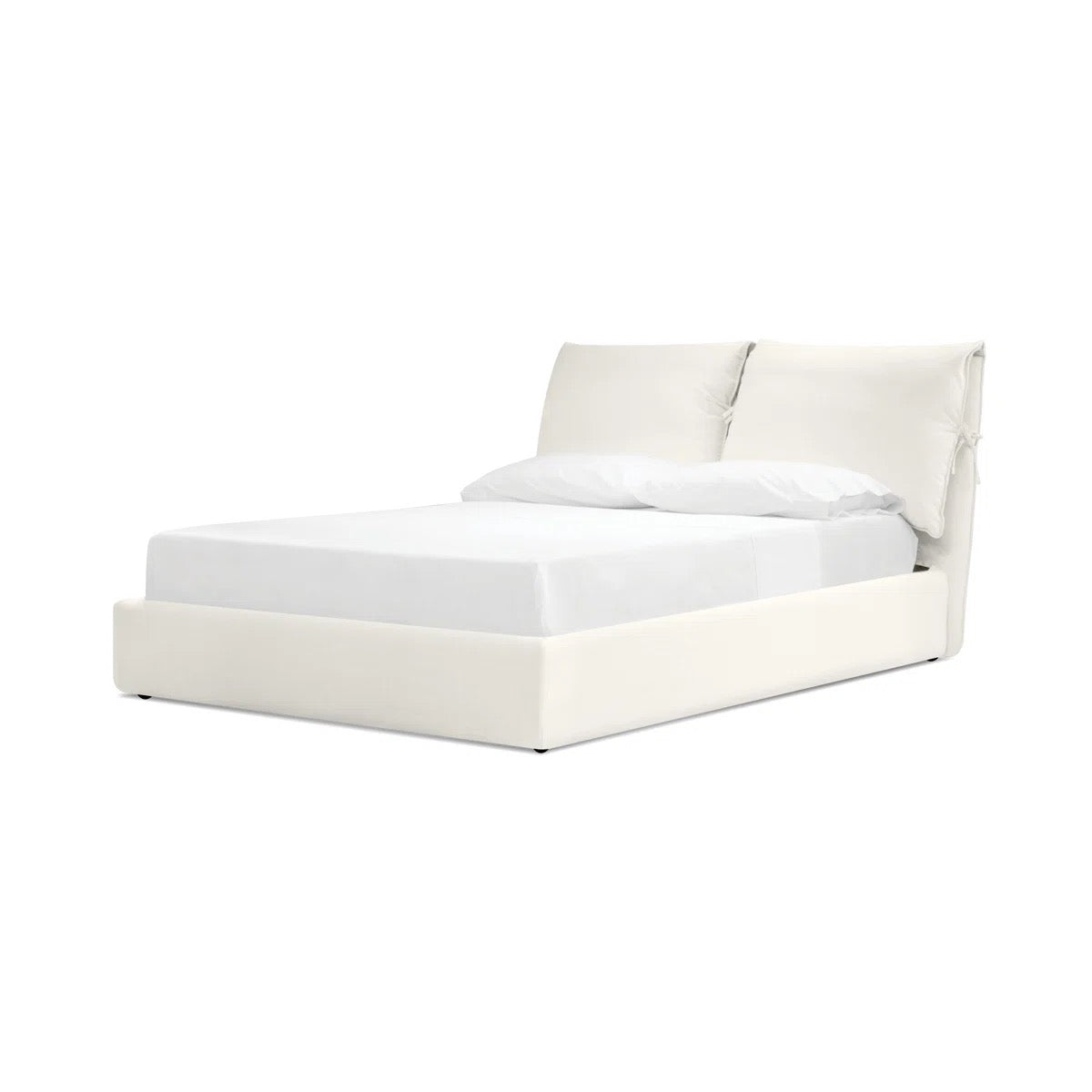 Plume upholstery linen bed frame