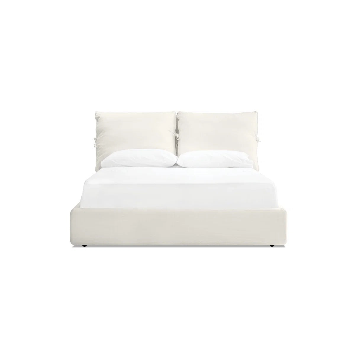 Plume upholstery linen bed frame