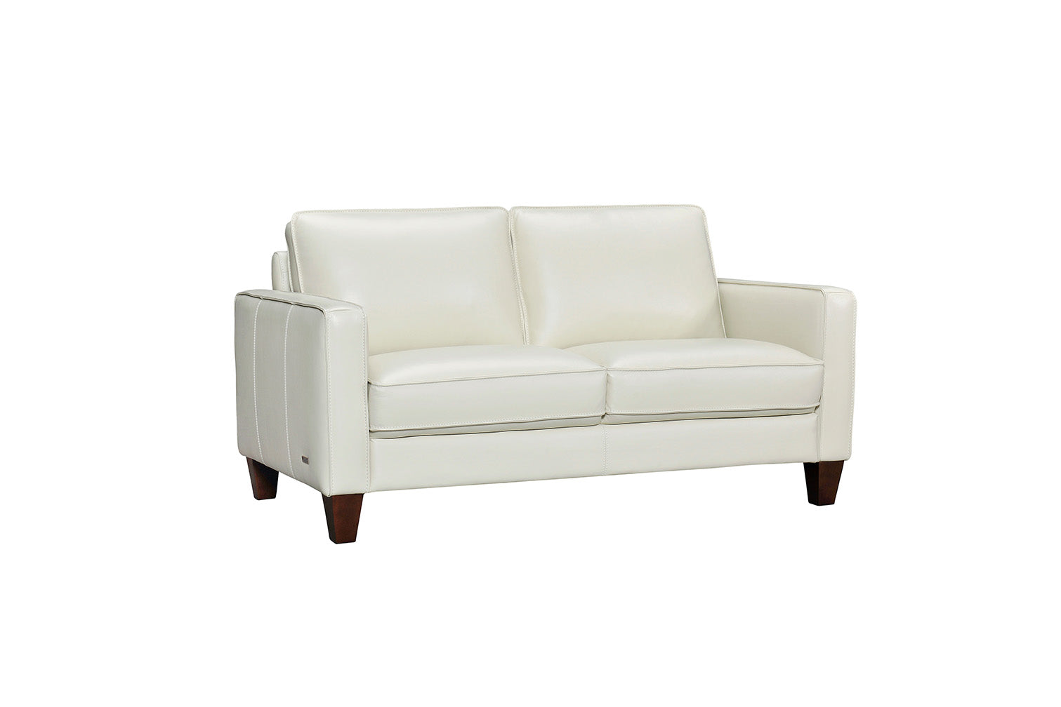 Modern Leather Loveseat