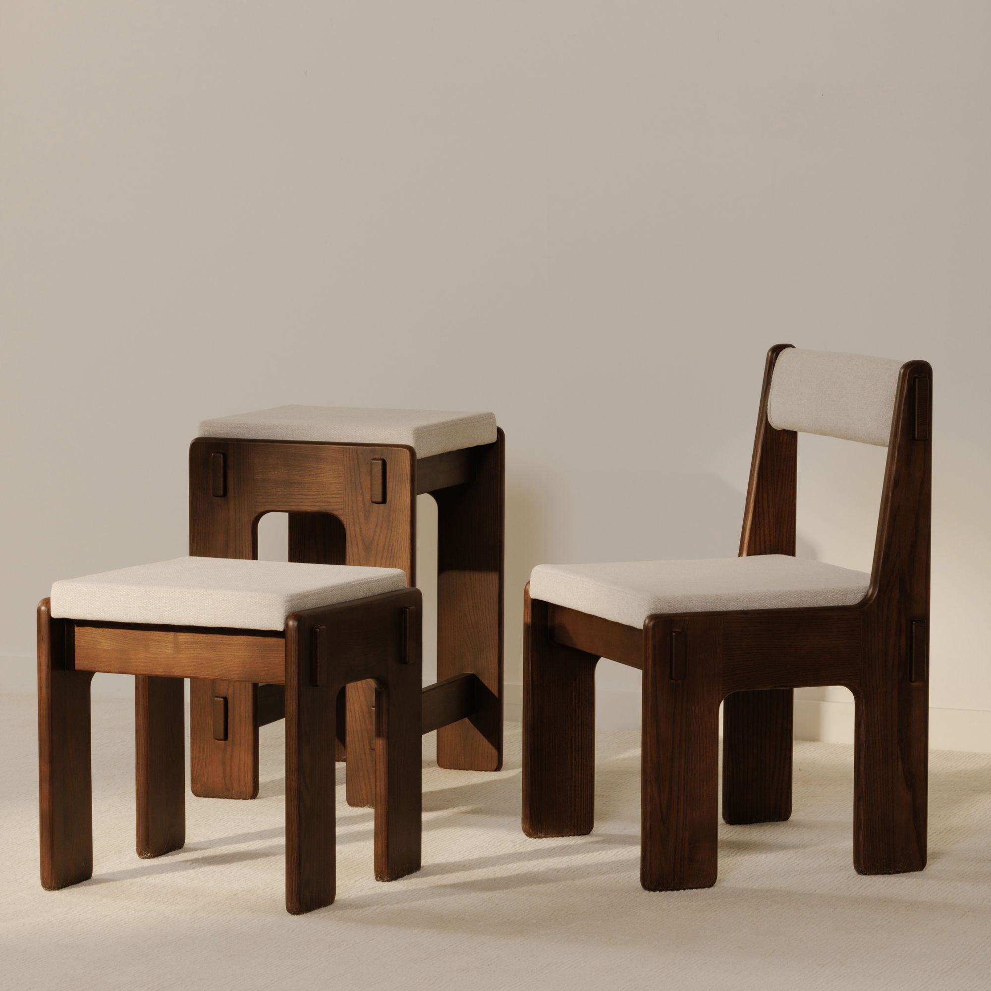 Ashby - Counter Stool - Beige - White