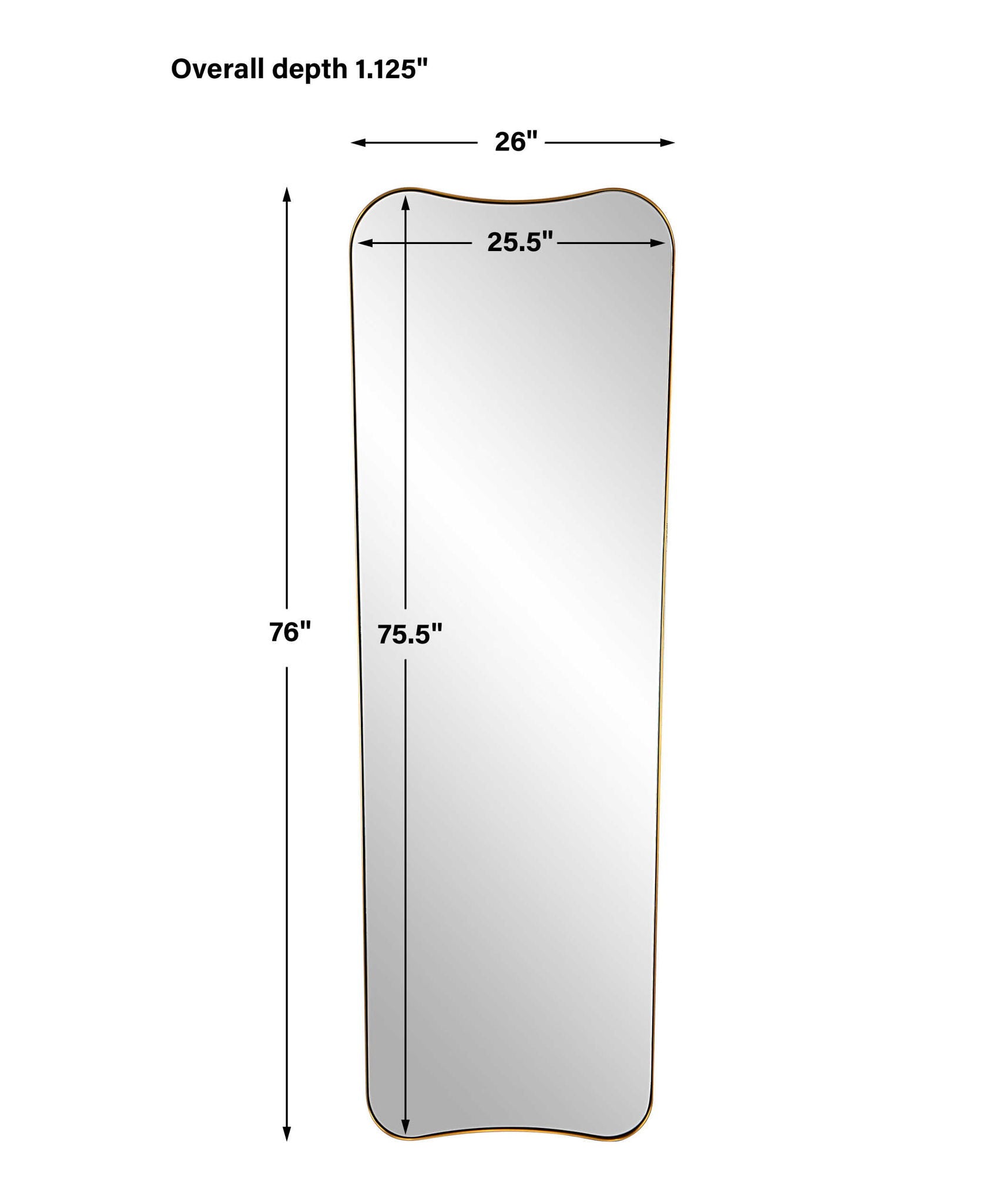 Belvoir - Large Mirror - Antique Brass