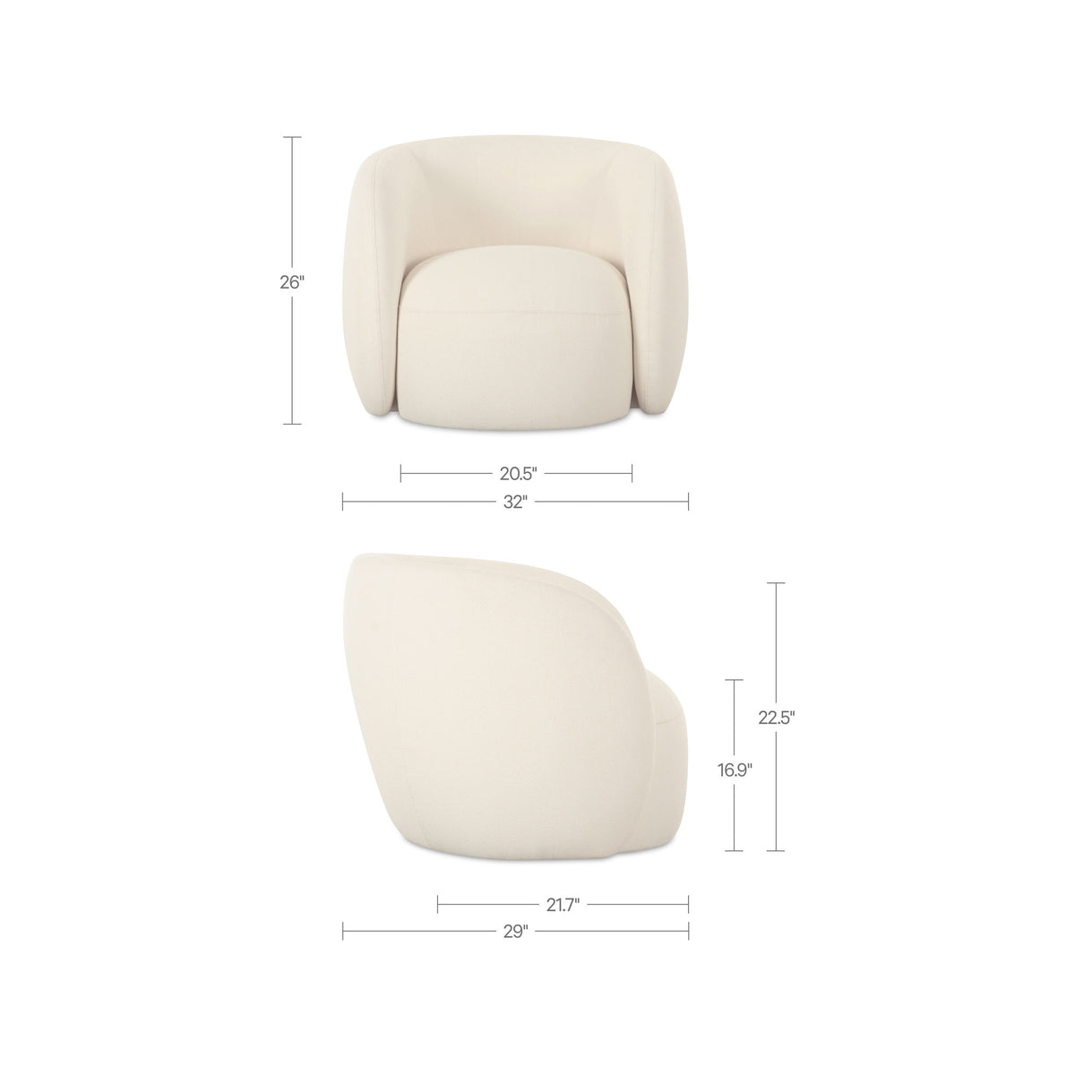 Rae - Outdoor Accent Chair - Cream