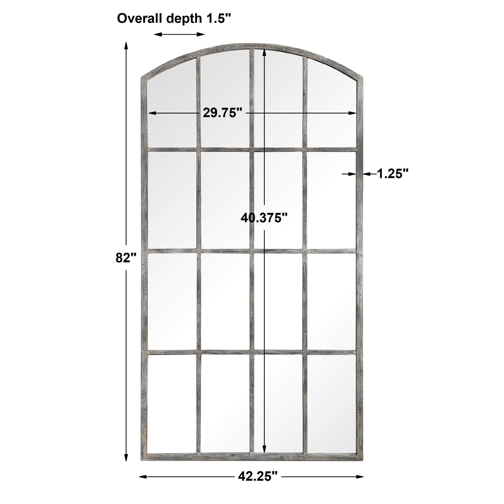Amiel - Arched Mirror - Ivory