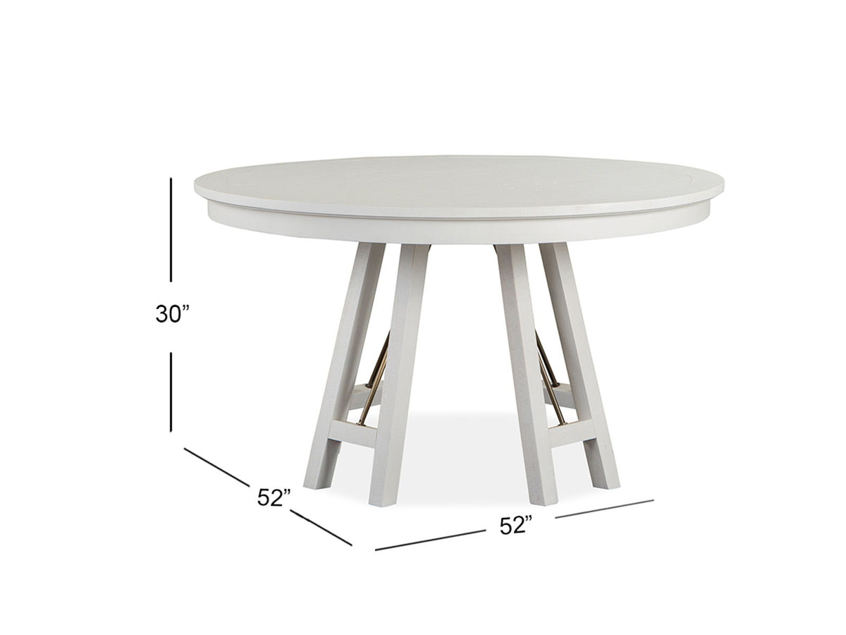 Heron Cove - Round Dining Table - Chalk White